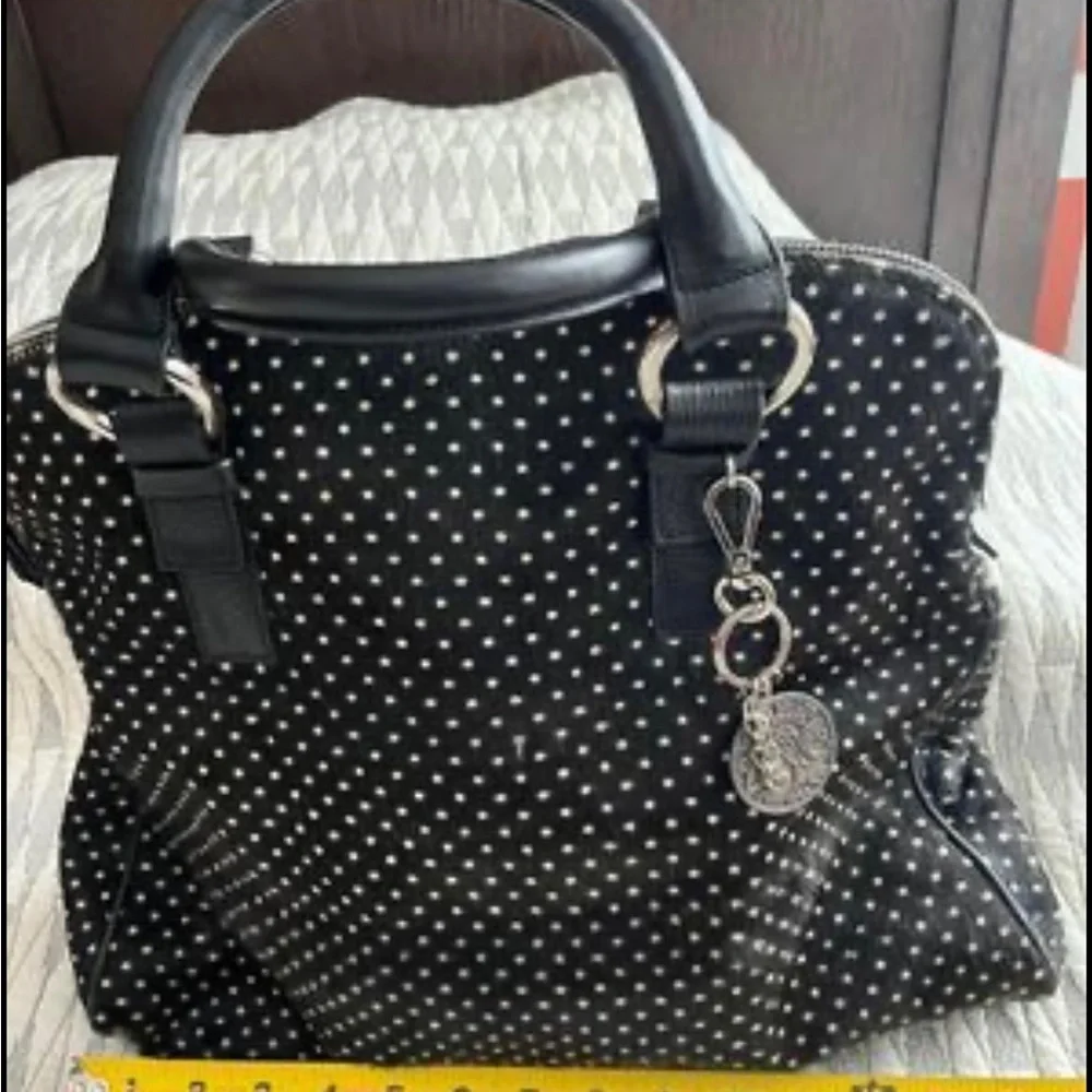 Laura Di Maggie designer Polka dot leather bag - Picture 2 of 3